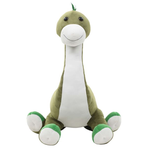 vidaXL dinosaure brontosaure en peluche Vert