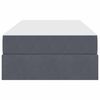 vidaXL Lit avec rangement et matelas Gris fonc&eacute; 90 x 190 cm Velours