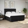 vidaXL Sommier &agrave; lattes de lit avec matelas Noir 200x200 cm Tissu