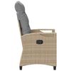 vidaXL Chaise de jardin 2 pcs Beige et Gris clair 56 x 60 x 112 cm