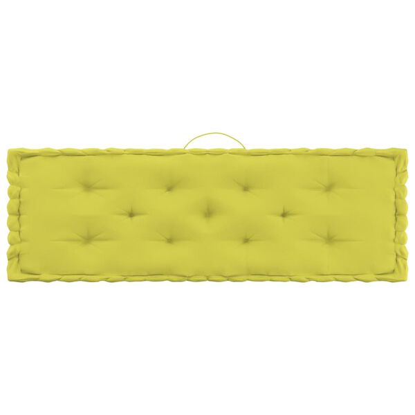 vidaXL Coussins de plancher de palette lot de 6 Vert pomme Coton