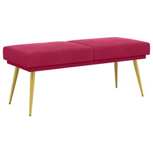 vidaXL Banc &agrave; double couche Bordeaux 120 x 45 x 46 cm Velours