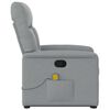 vidaXL Fauteuil de massage inclinable Gris clair Tissu