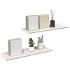 vidaXL &Eacute;tag&egrave;re flottante 2 pcs Blanc 60 x 18 x 2,5 cm Acier