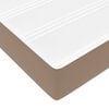 vidaXL Cadre de lit avec matelas Cappuccino 180 x 200 cm tissu