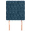 vidaXL T&ecirc;te de lit Bleu fonc&eacute; 80x7x118/128 cm Velours