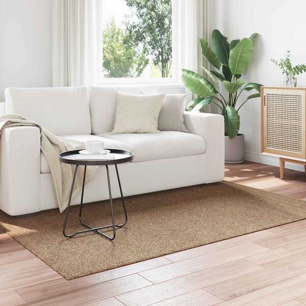 vidaXL Tapis de surface AGIRA Naturel 170 x 120 cm Polyester