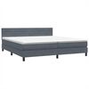 vidaXL Sommier &agrave; lattes de lit et matelas gris fonc&eacute; 200x210cm velours