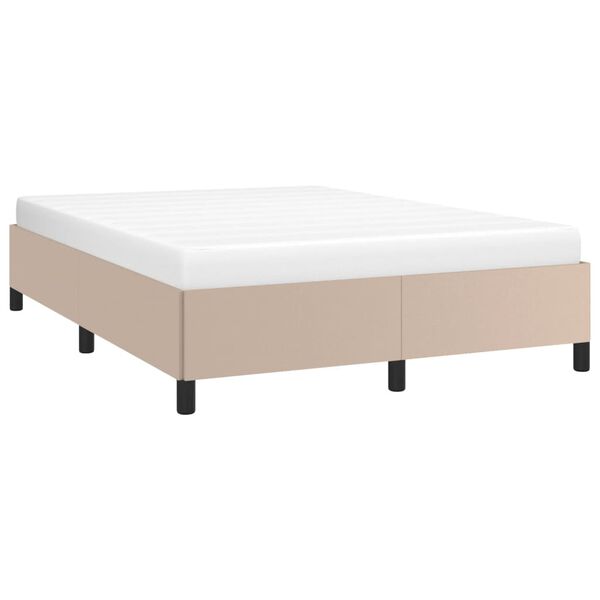 vidaXL Cadre de lit sans matelas cappuccino 140x190 cm similicuir