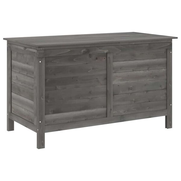 vidaXL Bo&icirc;te de rangement de jardin anthracite bois massif de sapin
