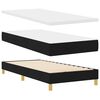 vidaXL Lit &agrave; ressorts avec matelas Noir 80 x 200 cm tissu
