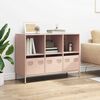 vidaXL Buffet rose 101,5x39x73,5 cm acier lamin&eacute; &agrave; froid