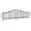 vidaXL Paniers à gabions arqués 13 pcs 200x50x40/60 cm fer galvanisé