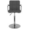 vidaXL Tabouret de bar Gris foncé Tissu
