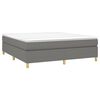 vidaXL Sommier à lattes de lit avec matelas Gris foncé 160x200cm Tissu