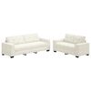 vidaXL Canap&eacute; 2 pc Cr&egrave;me Velours