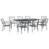 vidaXL Ensemble de salle &agrave; manger pour jardin 9 pc Anthracite