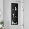 vidaXL Niche de Douche Noir 90 x 30 x 9,5 cm Acier inoxydable