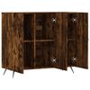 vidaXL Buffet ch&ecirc;ne fum&eacute; 90x34x80 cm bois d'ing&eacute;nierie