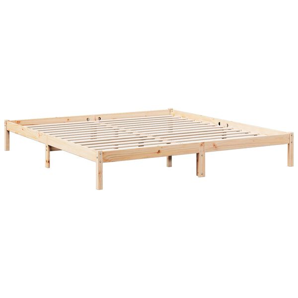 vidaXL Cadre de lit extra long sans matelas 200x220 cm bois massif pin