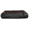 vidaXL Lit pour chien Noir et marron 105x80x25 cm Similicuir