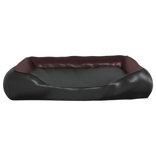 vidaXL Lit pour chien Noir et marron 105x80x25 cm Similicuir