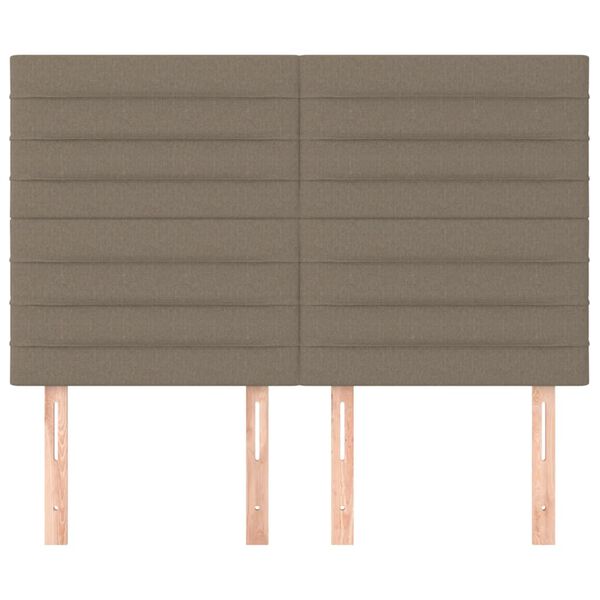 vidaXL T&ecirc;te de lit Taupe 144x5x118/128 cm Tissu
