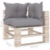 vidaXL Salon palette de jardin 6 pcs avec coussins bois de pin