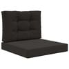 vidaXL Coussin de canap&eacute; d'ext&eacute;rieur 2 pcs Noir Polyester