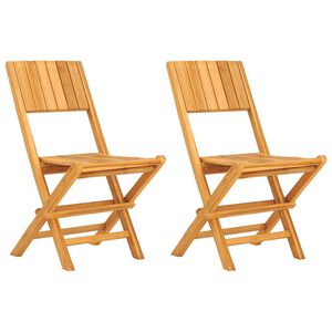 vidaXL Chaises pliantes (lot de 2) 47 x 61 x 90 cm, bois de teck massif