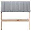 vidaXL Tête de lit capitonnée Gris clair 75 cm Pin massif
