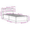 vidaXL Cadre de lit sans matelas 100x200 cm bois massif de pin