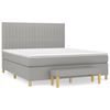 vidaXL Sommier &agrave; lattes de lit avec matelas Gris clair 180x200cm Tissu