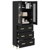 vidaXL Haut Armoire avec tiroir Ch&ecirc;ne noir 69,5 x 34 x 180 cm