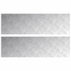 vidaXL Nez de marche Rectangulaire 2 pcs Argent&eacute; 100 x 30 cm Aluminium