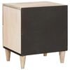 vidaXL Cabinet de chevet Beige 40 x 33 x 46 cm Bois d'acacia massif
