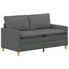 vidaXL Canap&eacute; Gris fonc&eacute; Tissu