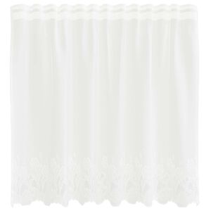 vidaXL Rideau en Dentelle avec des rideaux Blanc 80 x 150 cm Polyester