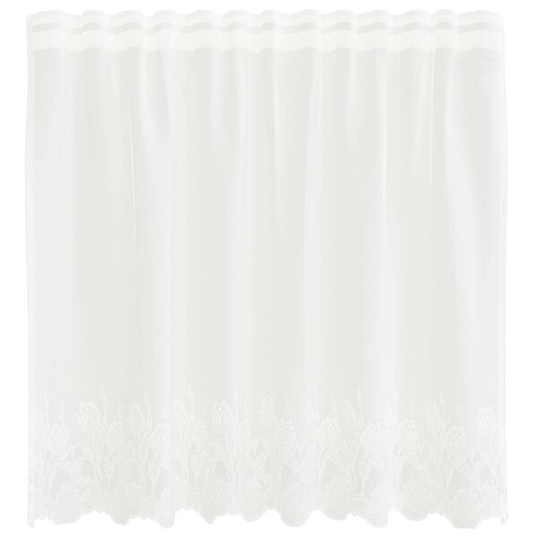 vidaXL Rideau en Dentelle avec des rideaux Blanc 80 x 150 cm Polyester