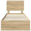 vidaXL Cadre de lit Ch&ecirc;ne Sonoma 90 x 200 cm Bois d'ing&eacute;nierie