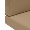 vidaXL Coussin de canap&eacute; d'ext&eacute;rieur 2 pcs Taupe Polyester