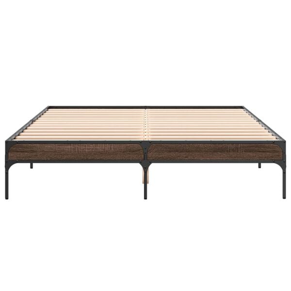 vidaXL Cadre de lit sans matelas chêne marron 160x200 cm