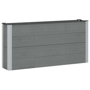 vidaXL Jardini&egrave;re sur&eacute;lev&eacute;e Gris 150 x 30 x 72 cm