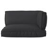 vidaXL Set de coussins de palette 3 pcs Noir Tissu Oxford