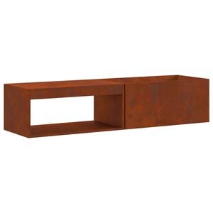 vidaXL Boule de feu Rouill&eacute; 160 x 45 x 35 cm Acier patin&eacute;
