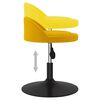 vidaXL Chaises pivotantes &agrave; manger lot de 2 Jaune Velours
