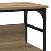 vidaXL Table console avec &eacute;tag&egrave;re ch&ecirc;ne artisanal 100 x 32 x 75 cm
