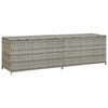 vidaXL Bo&icirc;te de rangement de jardin r&eacute;sine tress&eacute;e 200x50x60 cm gris