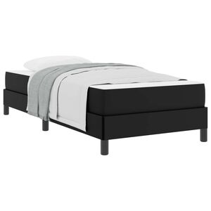 vidaXL Cadre de lit avec matelas Noir 100 x 200 cm tissu