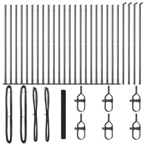 vidaXL Poteau de cl&ocirc;ture. Gris